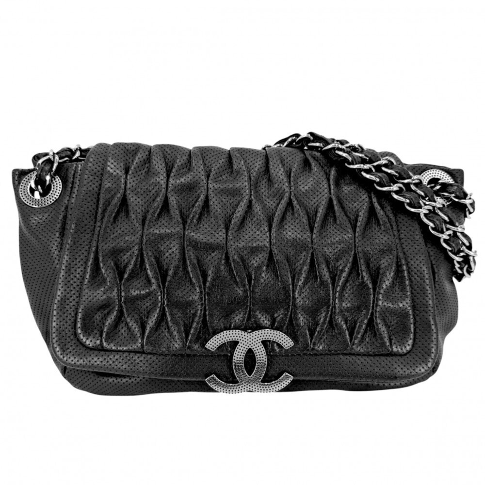 Chanel Shoulder Bag for Women, Perforated Mesh Chain Bag, Handbag with Coco M...